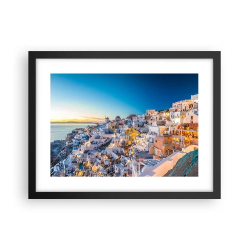 Affiche dans un cadre noir - Poster - L'essence de la grecque - 40x30 cm