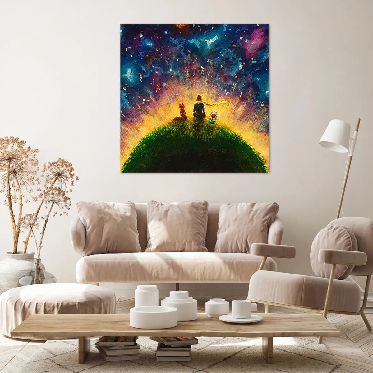 Impression sur toile - Image sur toile - Amour et amitié - le monde entier - 30x30 cm