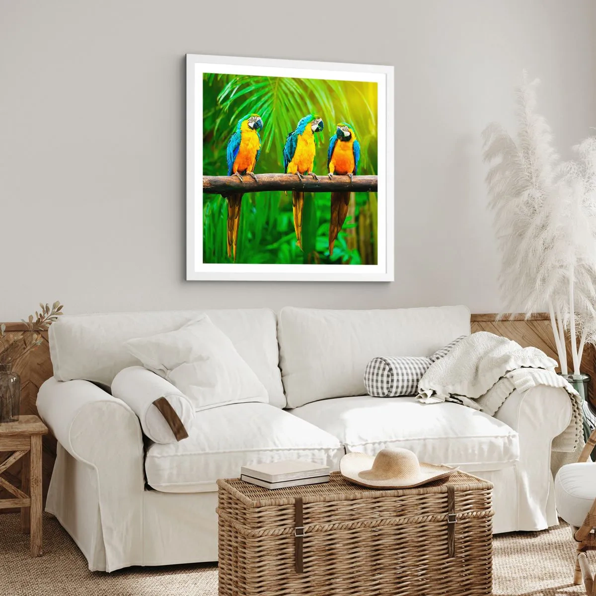 Affiche dans un cadre blanc - Poster - Et avez-vous entendu qu'elle ...? - 60x60 cm