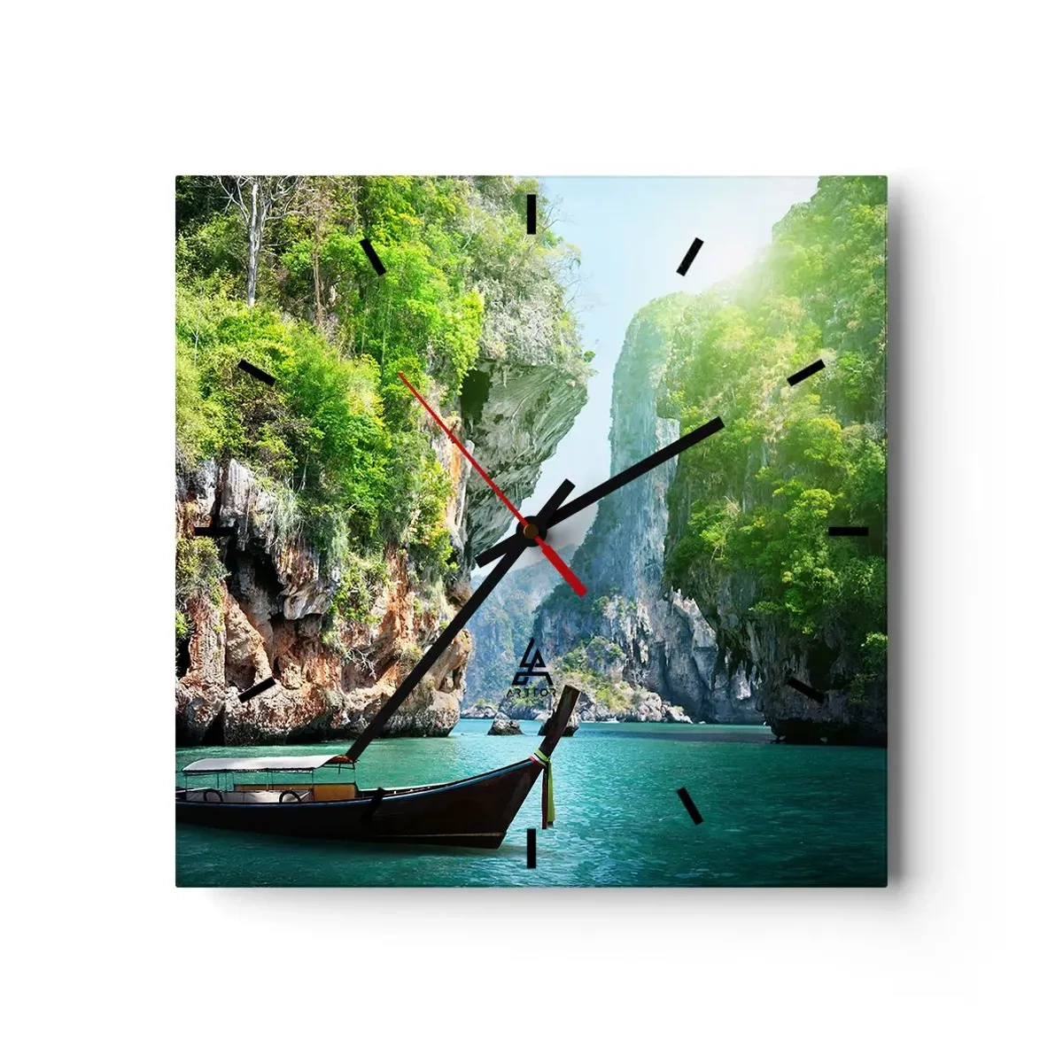 Horloge murale - Pendule murale - Une invitation à un voyage exotique - 40x40 cm