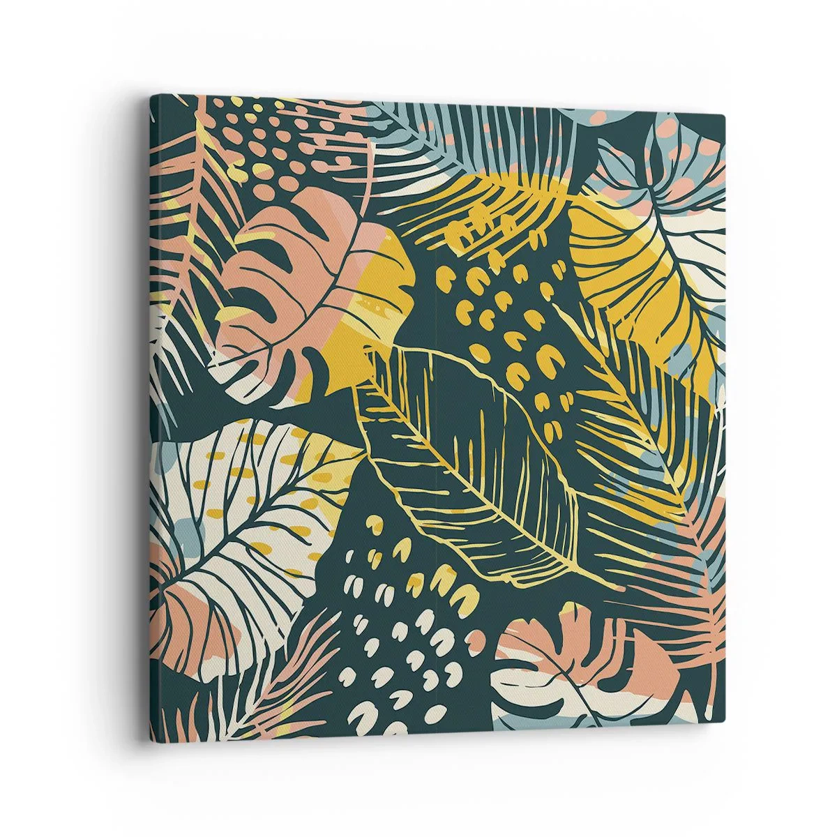 Impression sur toile - Image sur toile - Fantaisie feuillue - 40x40 cm