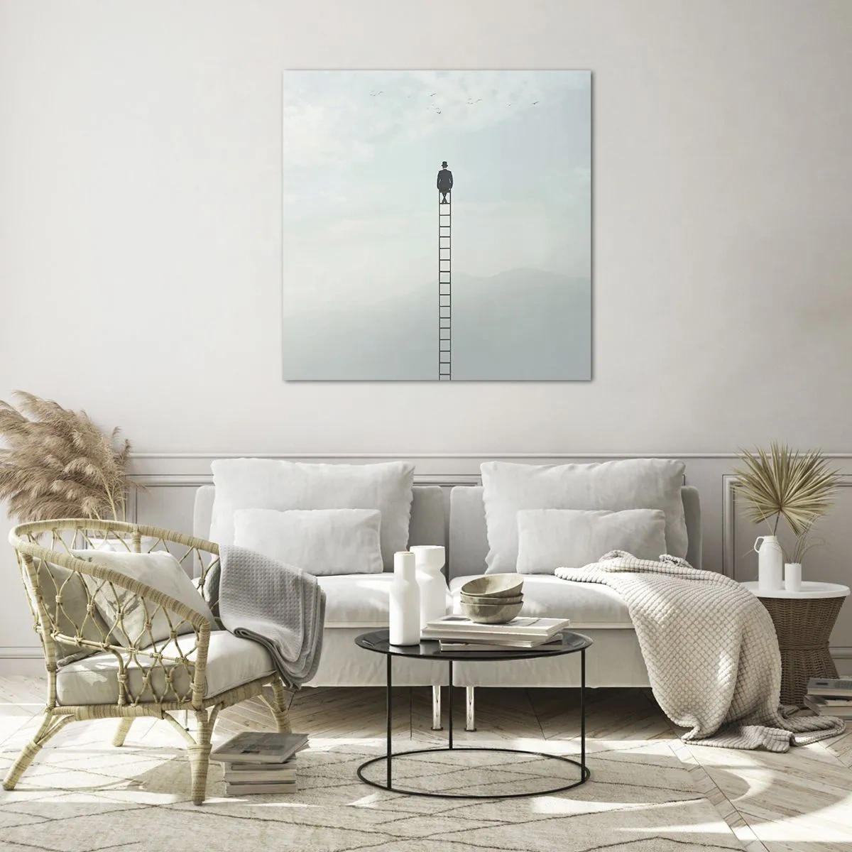 Impression sur verre - Image sur verre - Se soulever au-dessus - 40x40 cm