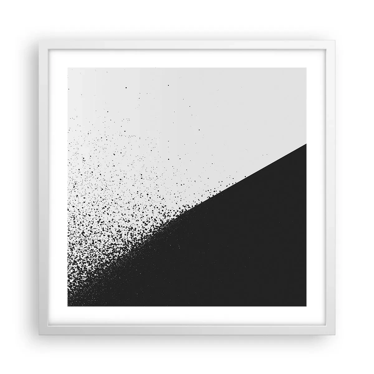 Affiche dans un cadre blanc - Poster - De plus en plus vite, de plus en plus - 50x50 cm