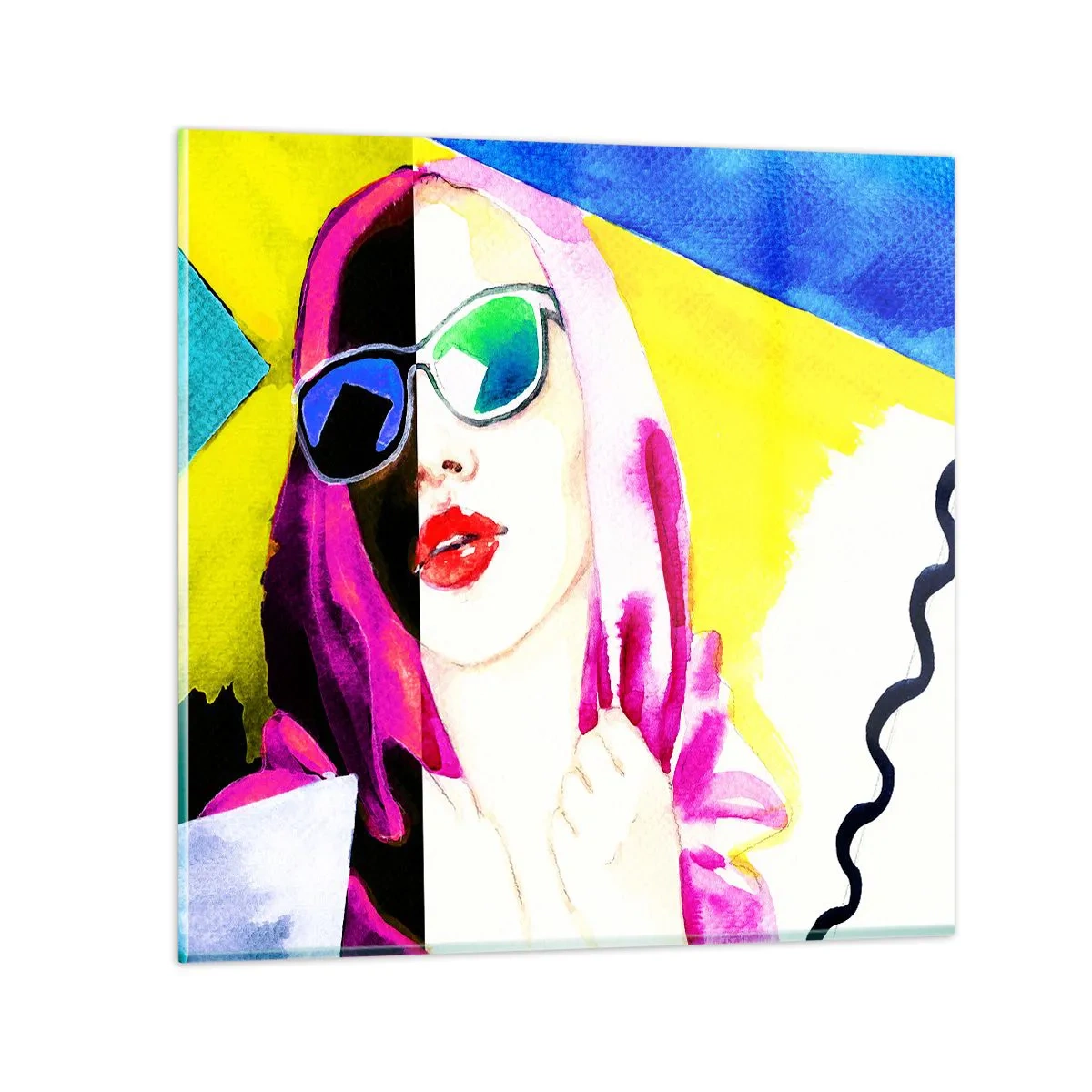 Impression sur verre - Image sur verre - je ne suis pas blanche et je ne suis pas noire - 70x70 cm