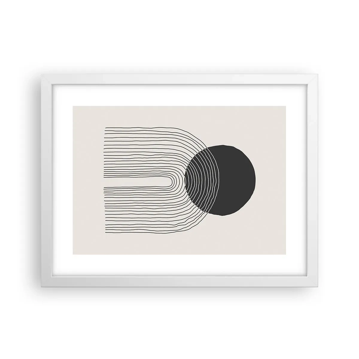 Affiche dans un cadre blanc - Poster - Tremblement et confiance - 40x30 cm