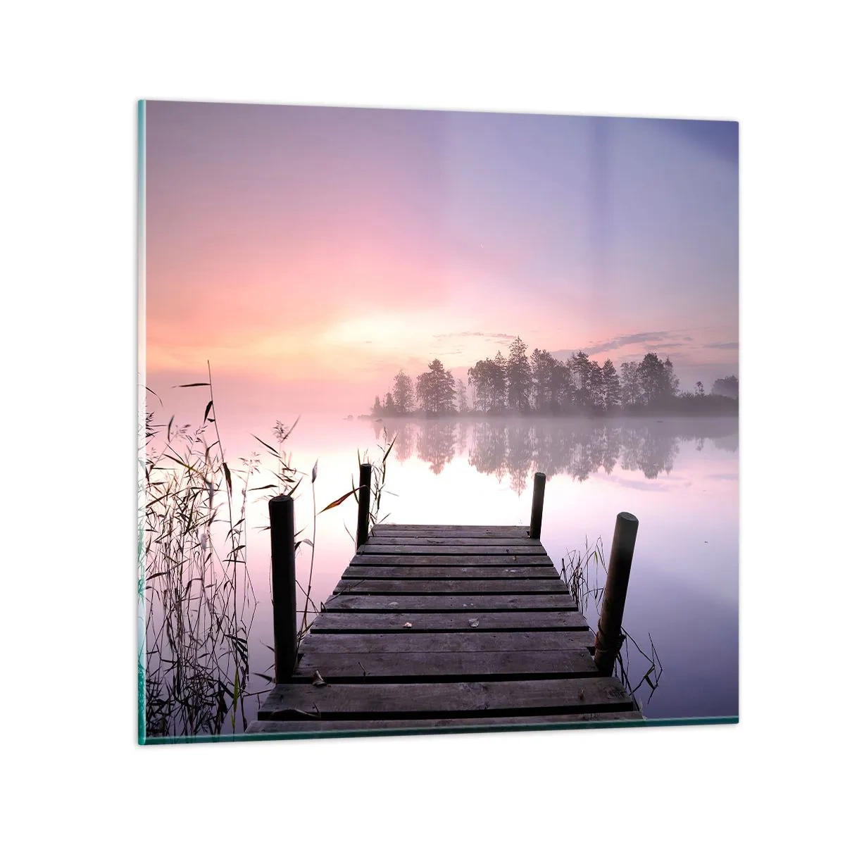 Impression sur verre - Image sur verre - De la brume lilas… - 30x30 cm