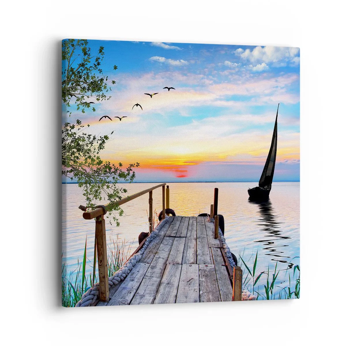 Impression sur toile - Image sur toile - Bonsoir! - 40x40 cm