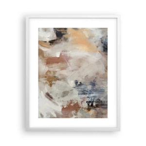 Affiche dans un cadre blanc - Poster - Abstraction brumeuse - 40x50 cm