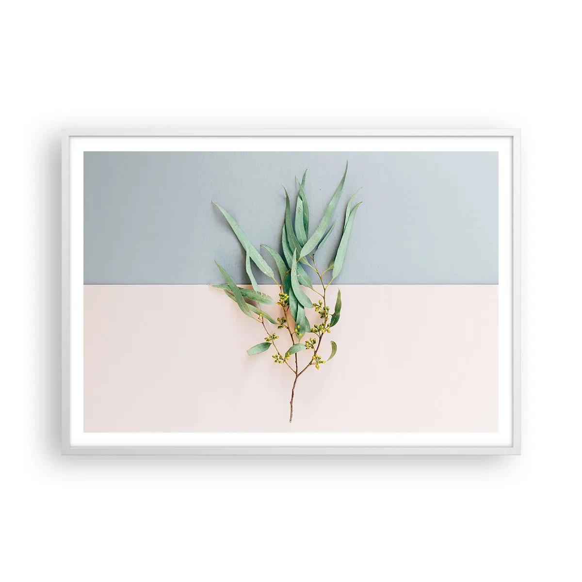 Affiche dans un cadre blanc - Poster - Subtilité pastel - 100x70 cm