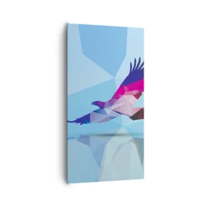 Impression sur toile - Image sur toile - Aigle en cristal lilas - 65x120 cm