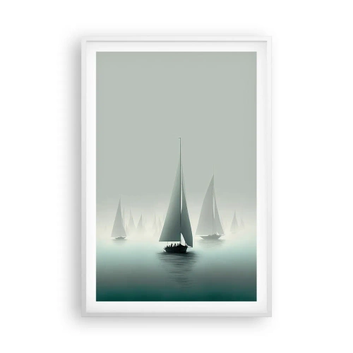 Affiche dans un cadre blanc - Poster - Fait de brouillard - 61x91 cm