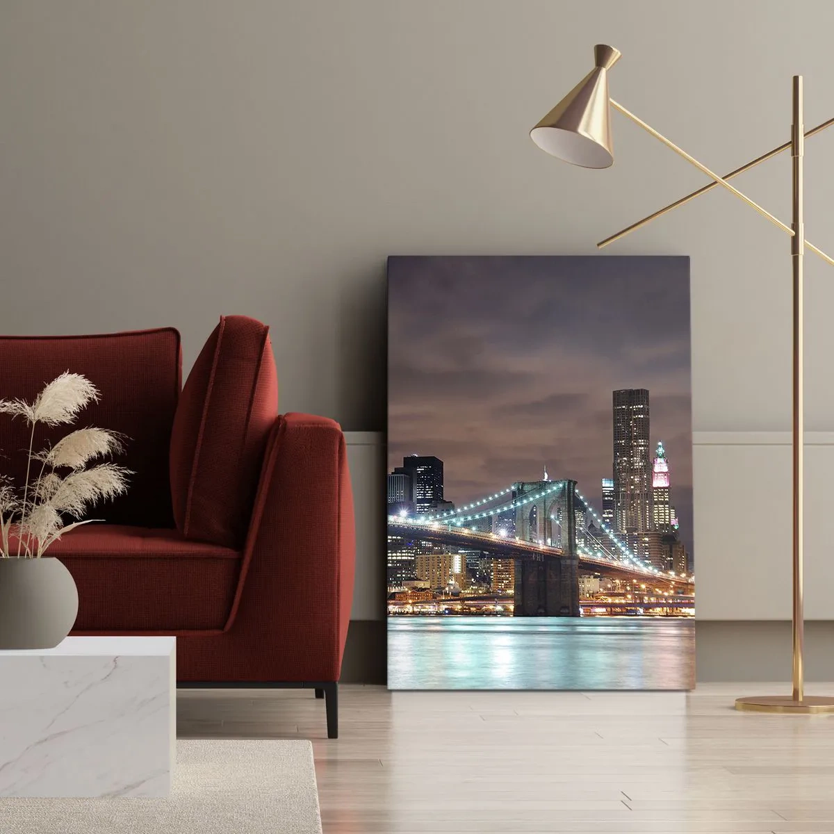 Impression sur toile - Image sur toile - Lumières des grandes villes - 45x80 cm