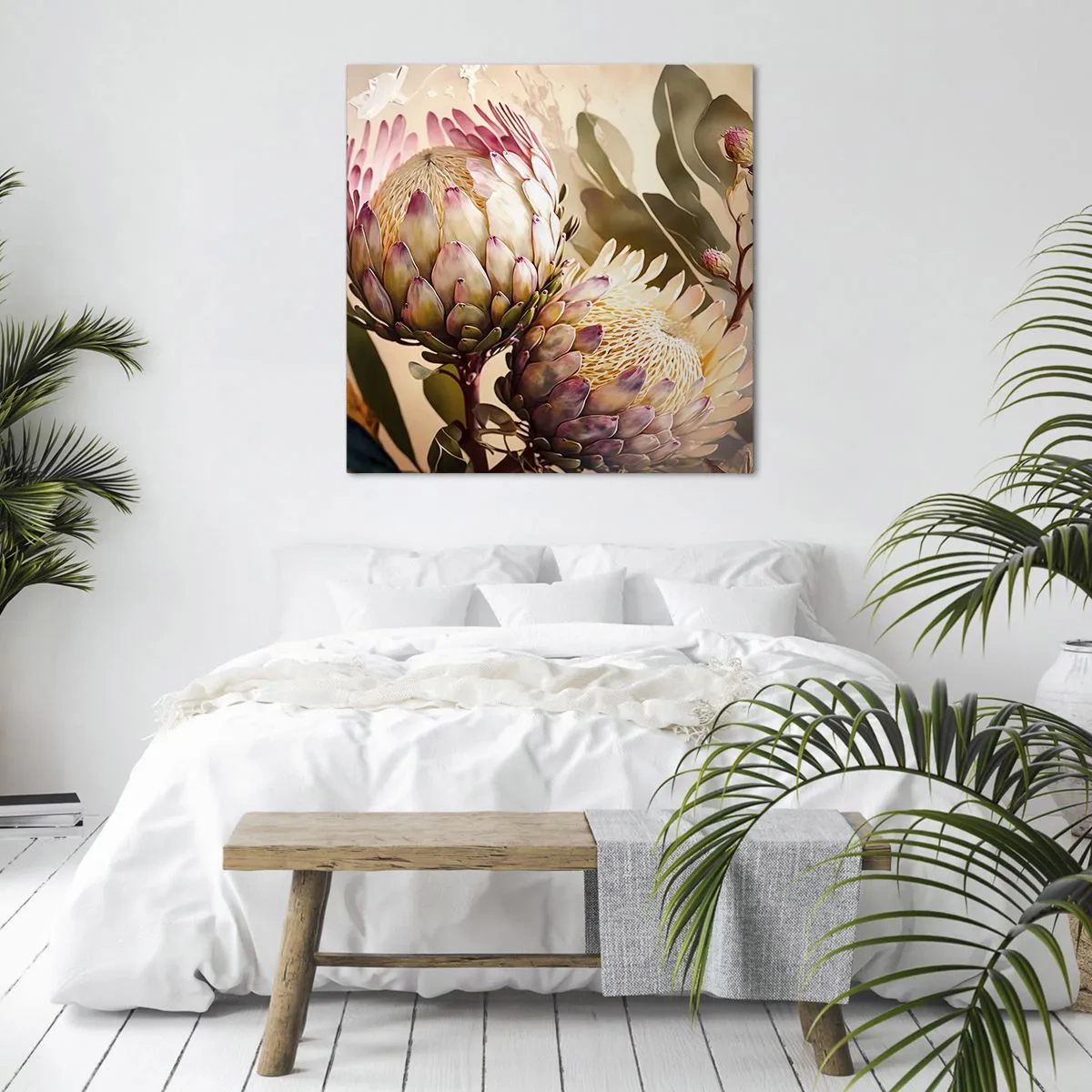 Impression sur toile - Image sur toile - Tendrement embrassé - 30x30 cm
