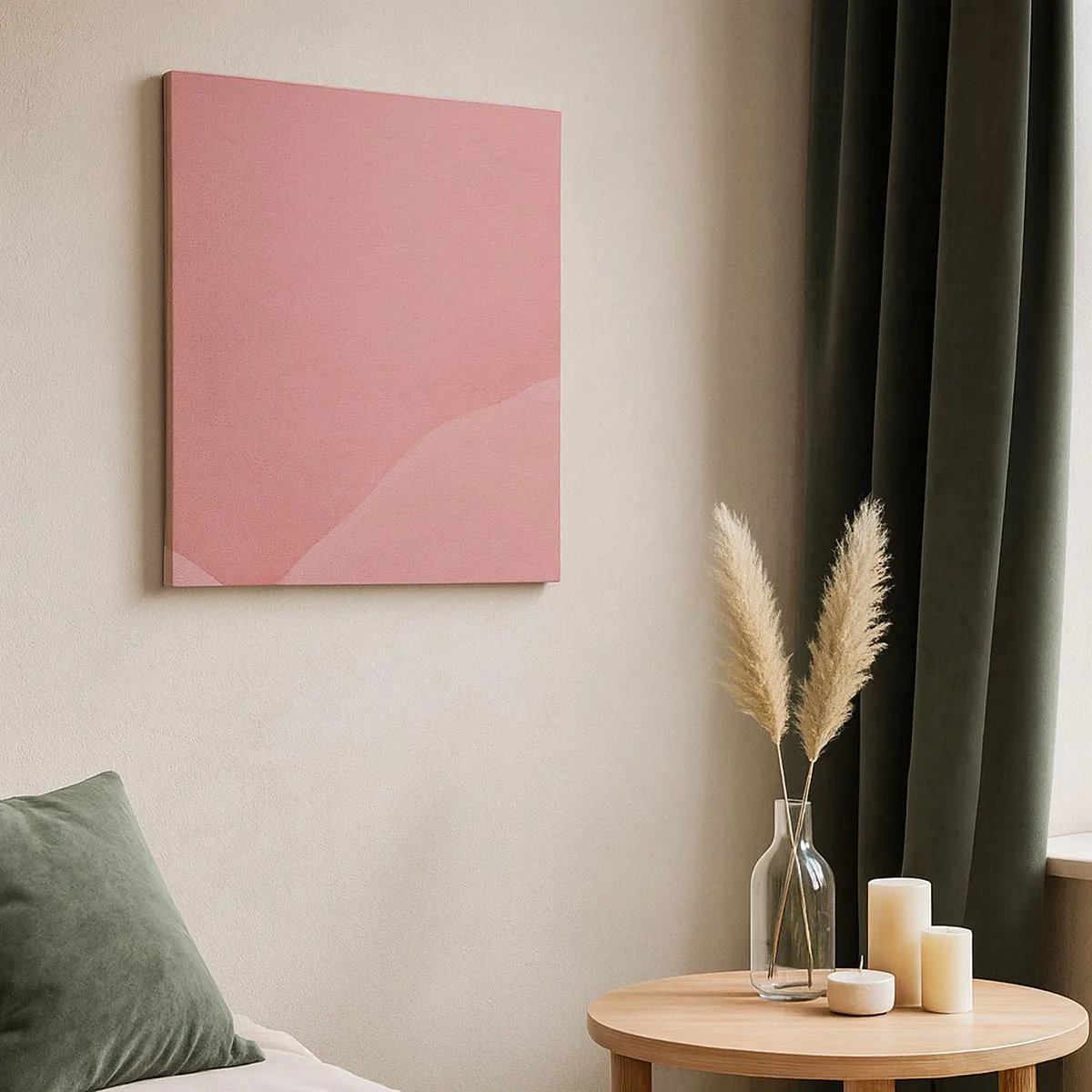 Impression sur toile - Image sur toile - Composition organique en rose - 30x30 cm