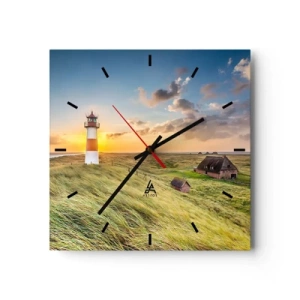 Horloge murale - Pendule murale - Entre les vagues - 40x40 cm