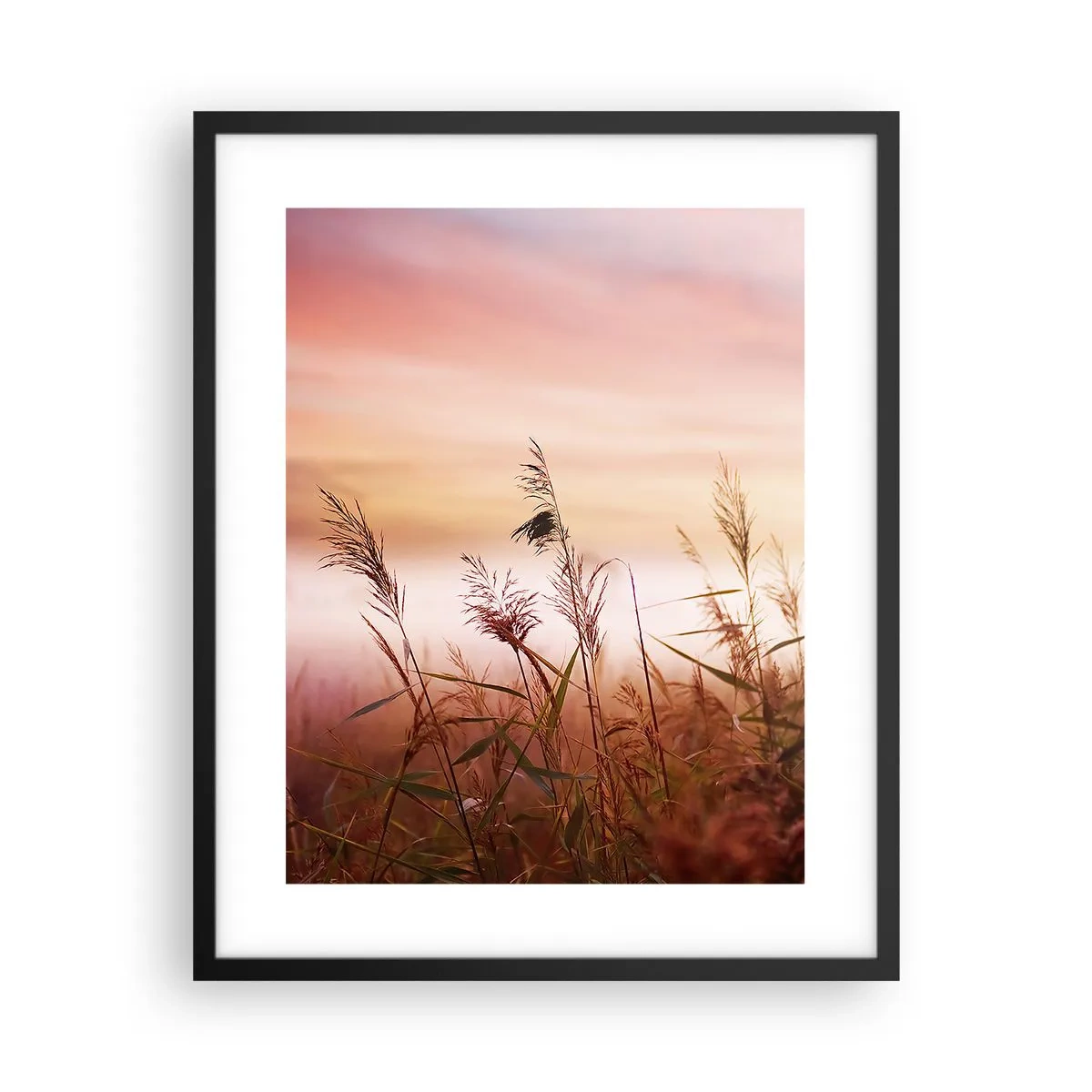 Affiche dans un cadre noir - Poster - Cerfs-volants, pissenlits, vent - 40x50 cm