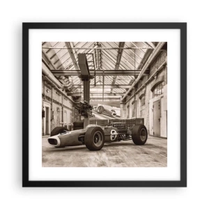 Affiche dans un cadre noir - Poster - Le repos du guerrier - 40x40 cm