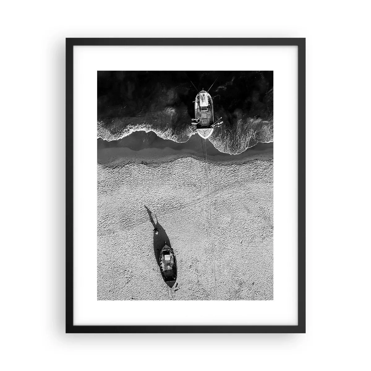 Affiche dans un cadre noir - Poster - Toujours sur le rivage… - 40x50 cm