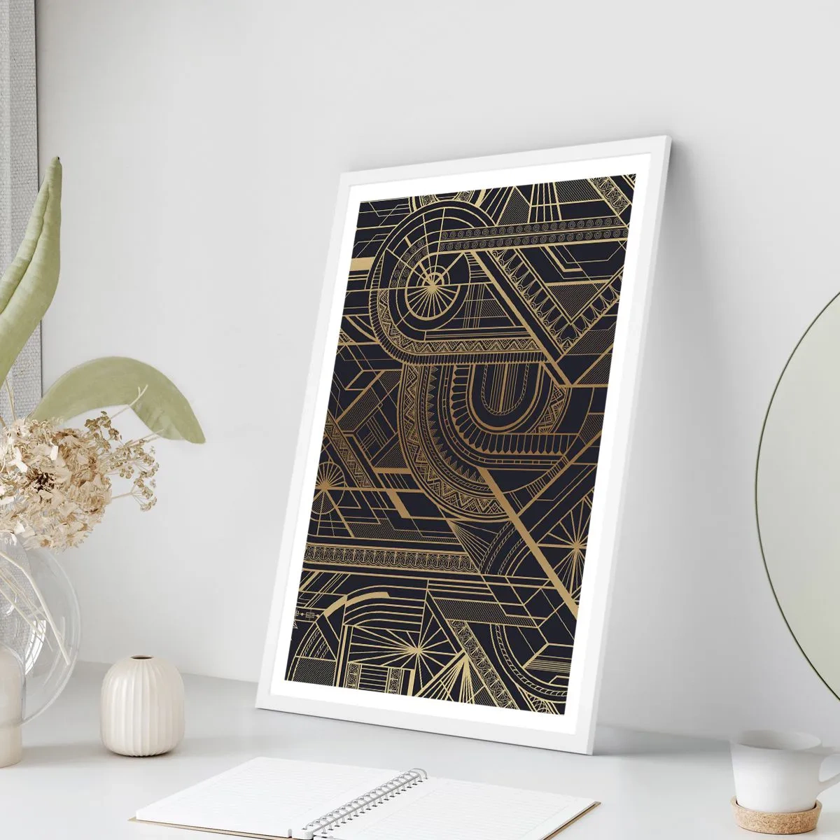 Affiche dans un cadre blanc - Poster - Concept, idée, plan - 30x40 cm