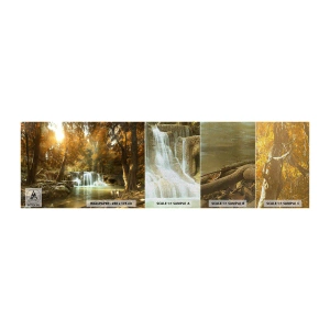 Échantillon de Papier Peint Premium Canvas - Cascade du parc - Paysage, Cascade, Forêt - 100x30 cm