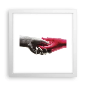 Affiche dans un cadre blanc - Poster - Ensemble, bien que différents - 30x30 cm