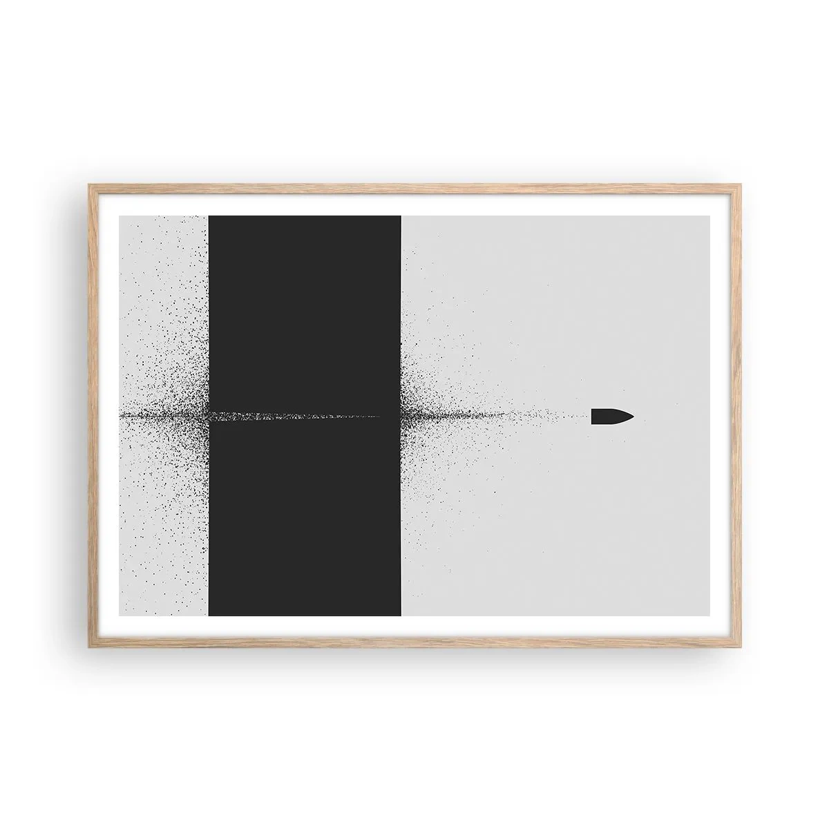 Affiche dans un chêne clair - Poster - Droit au but - 100x70 cm