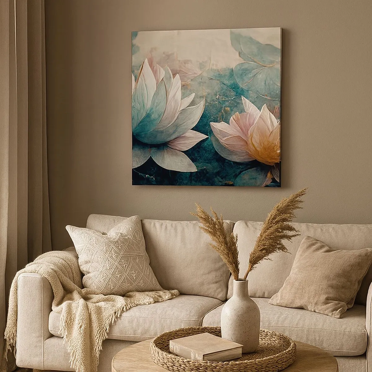 Impression sur toile - Image sur toile - Les étoiles du lac - 30x30 cm