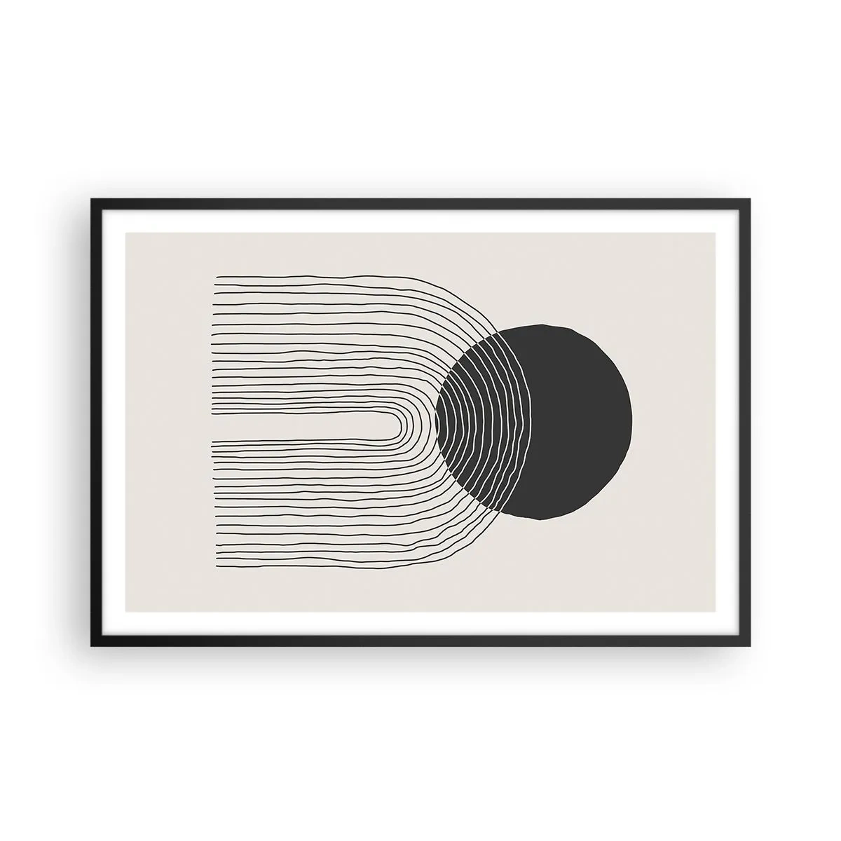 Affiche dans un cadre noir - Poster - Tremblement et confiance - 91x61 cm