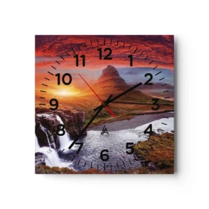 Horloge murale - Pendule murale - Vue de la terre du milieu - 40x40 cm
