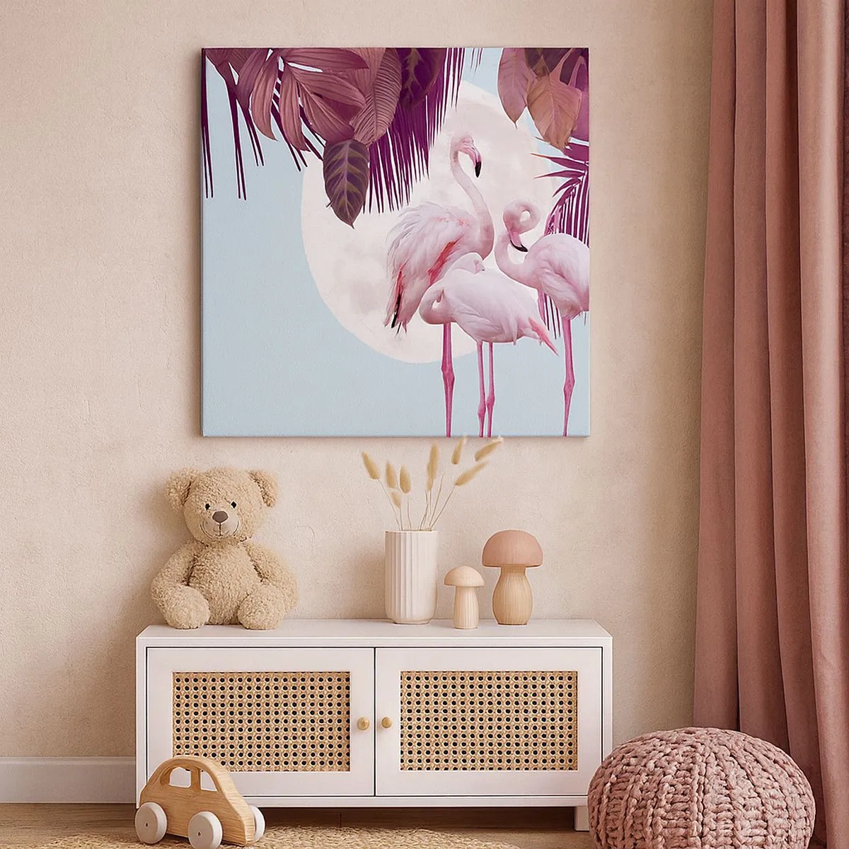 Impression sur toile - Image sur toile - Trois oiseaux gracieux - 30x30 cm