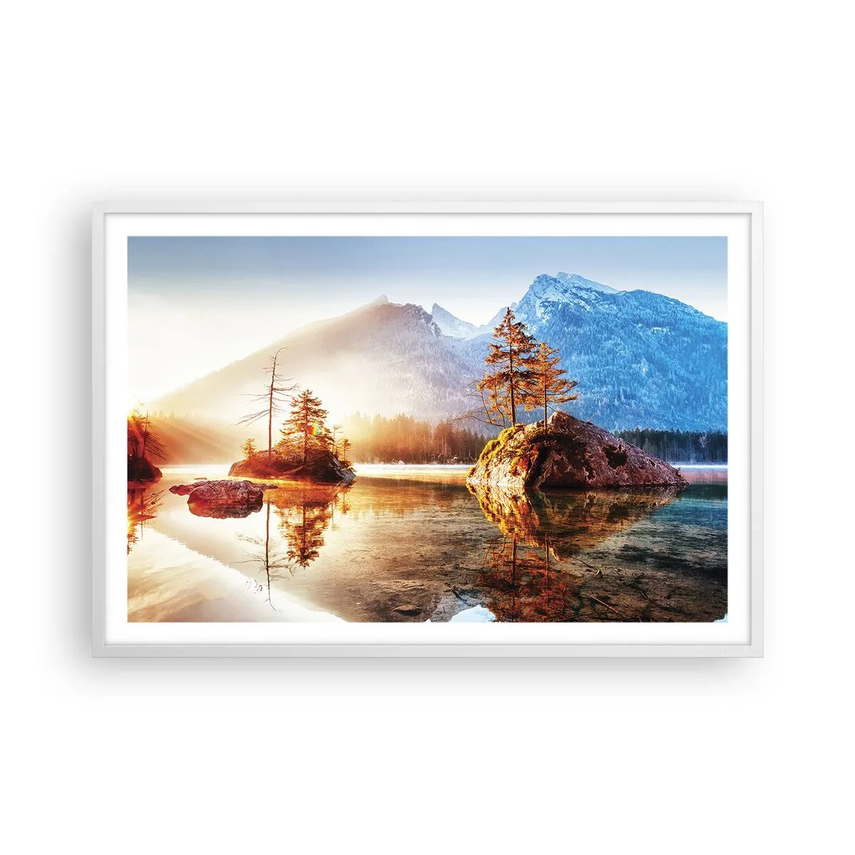 Affiche dans un cadre blanc - Poster - La nature sous un nouveau jour - 91x61 cm