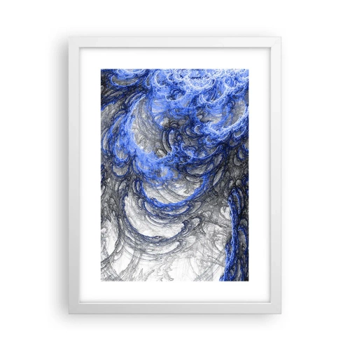 Affiche dans un cadre blanc - Poster - La naissance d'une vague - 30x40 cm