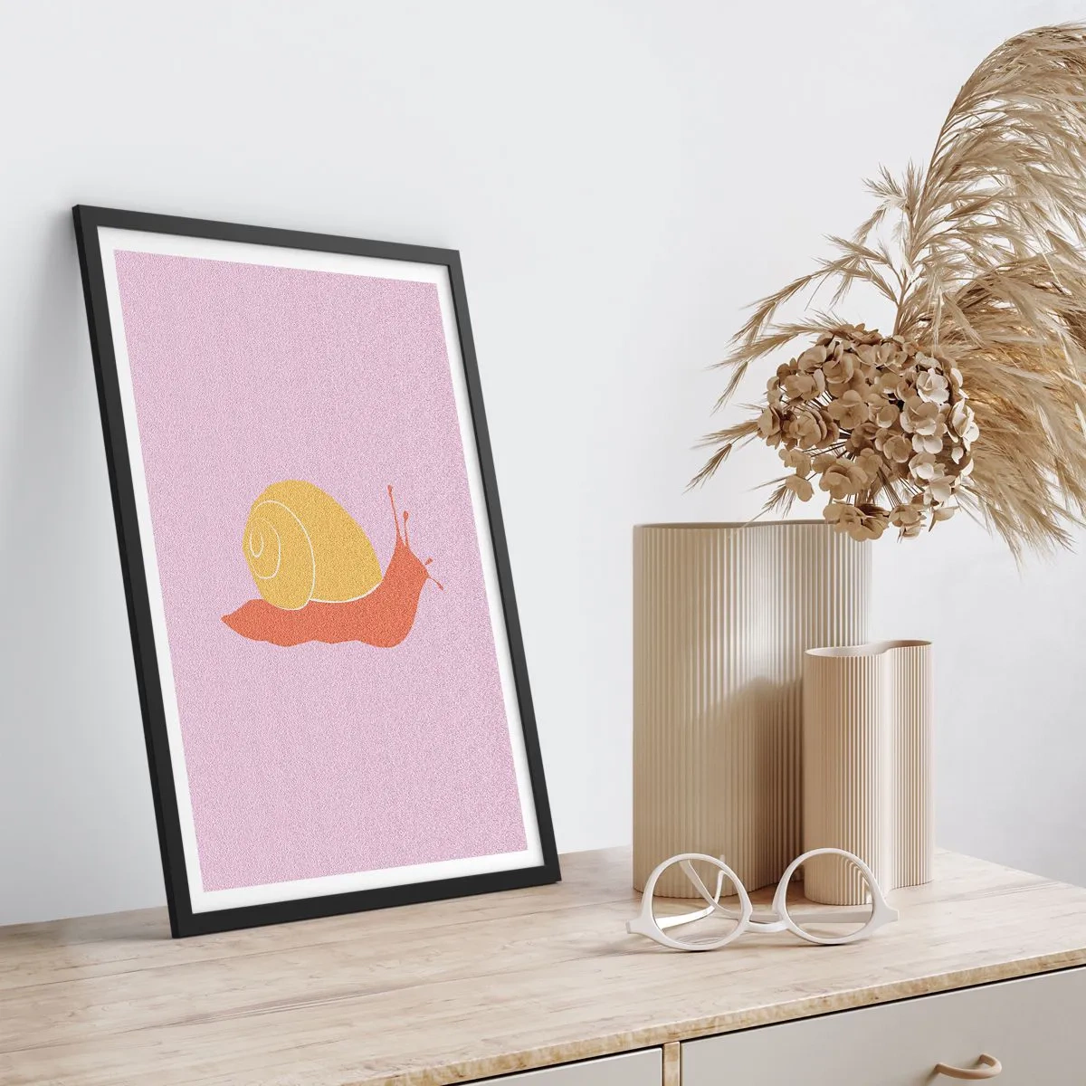 Affiche dans un cadre noir - Poster - Il n'y a pas d'urgence - 70x100 cm