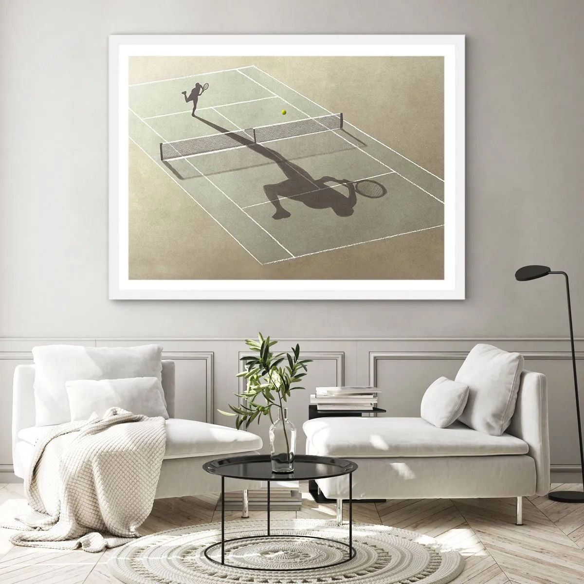 Affiche dans un cadre blanc - Poster - Dépassement de soi - 100x70 cm