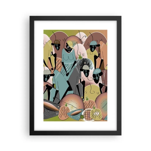 Affiche dans un cadre noir - Poster - De grandes fêtes arrivent - 30x40 cm