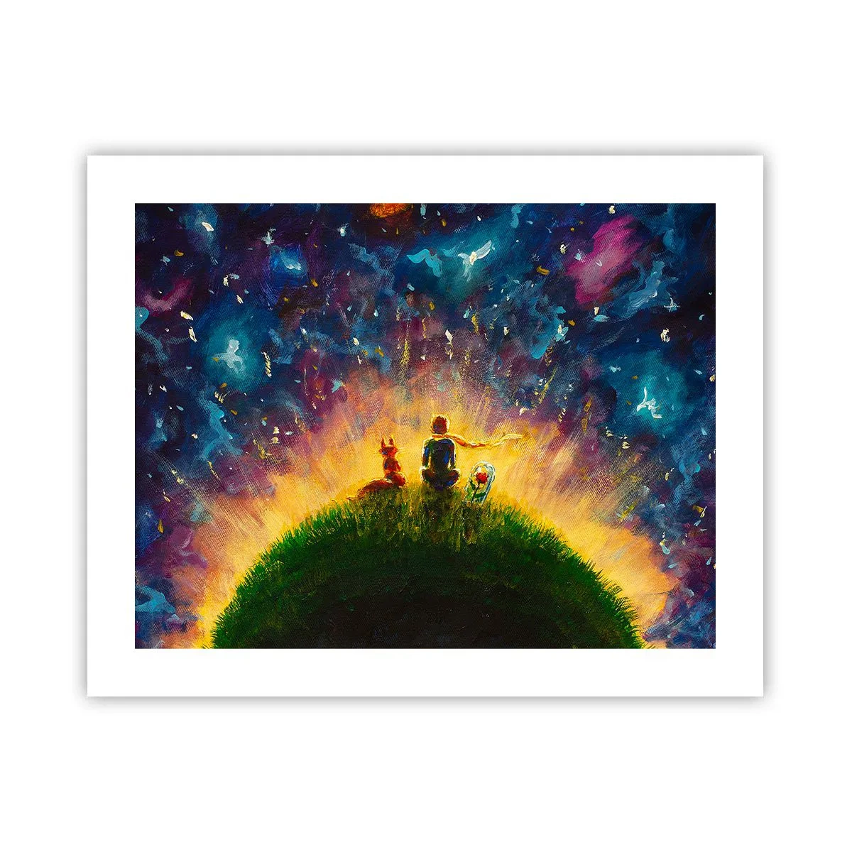 Affiche - Poster - Amour et amitié - le monde entier - 50x40 cm