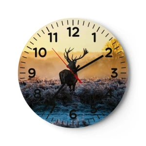 Horloge murale - Pendule murale - Couronné pour sa succession - 40x40 cm