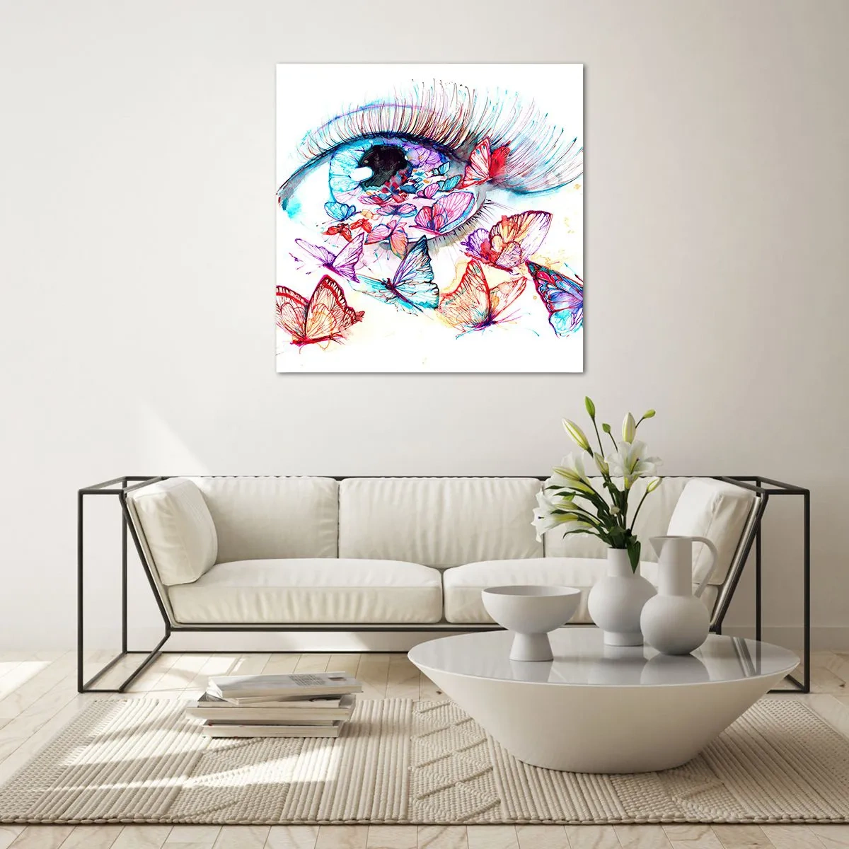 Impression sur verre - Image sur verre - Charme des yeux de conte de fées - 30x30 cm
