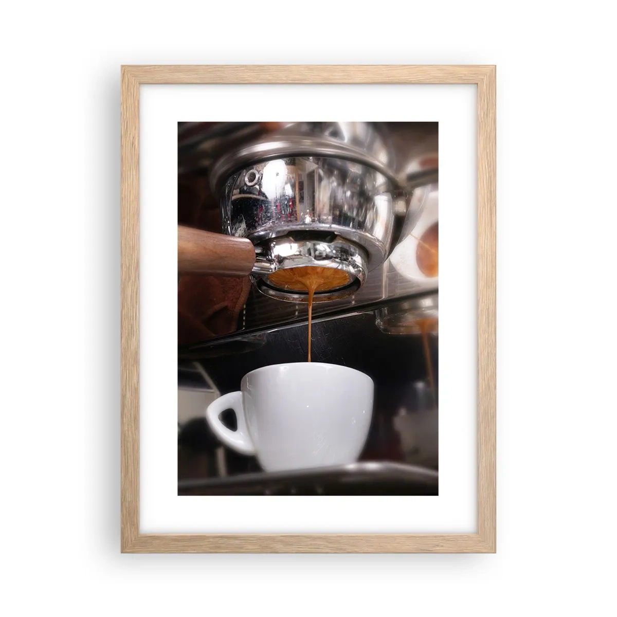 Affiche dans un chêne clair - Poster - Bon moment de la journée - 30x40 cm