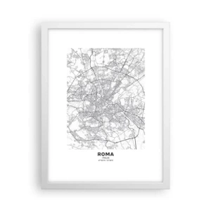 Affiche dans un cadre blanc - Poster - Cercle romain - 30x40 cm