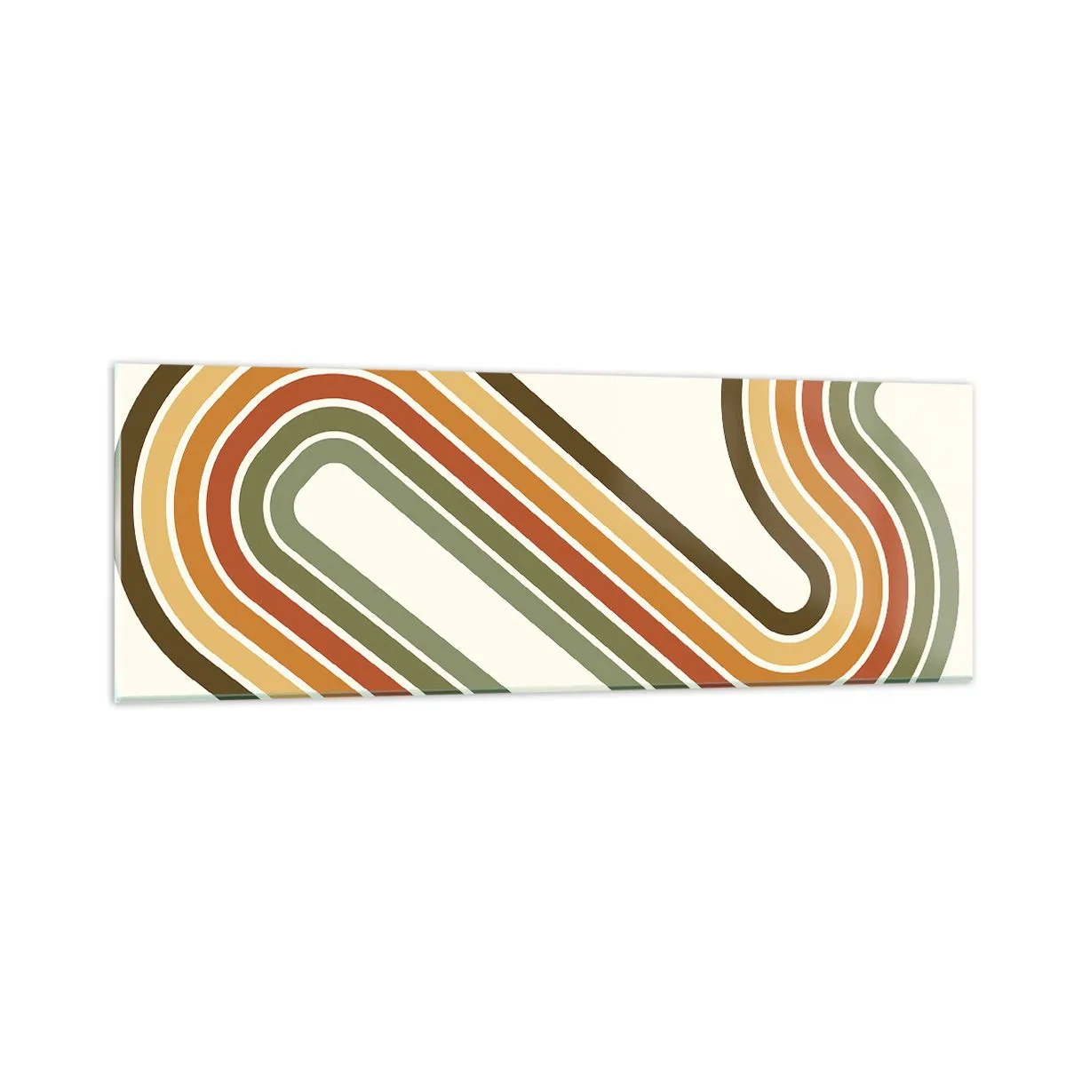 Impression sur verre - Image sur verre - En zig zag vers le but - 90x30 cm