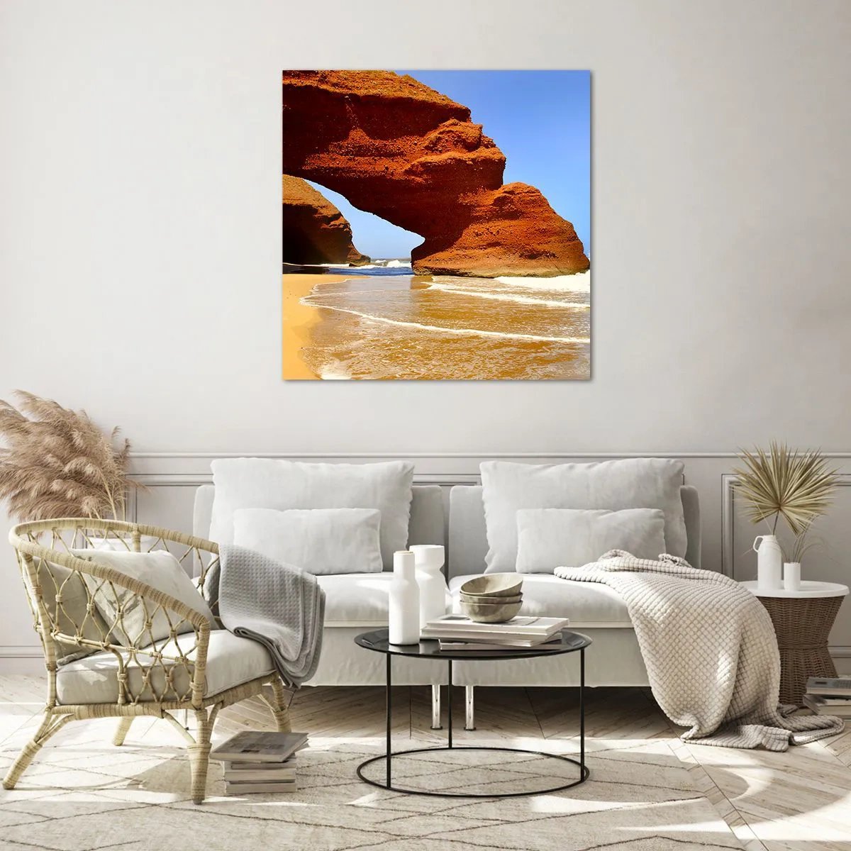 Impression sur verre - Image sur verre - L'eau et le vent depuis des milliers d'années - 60x60 cm