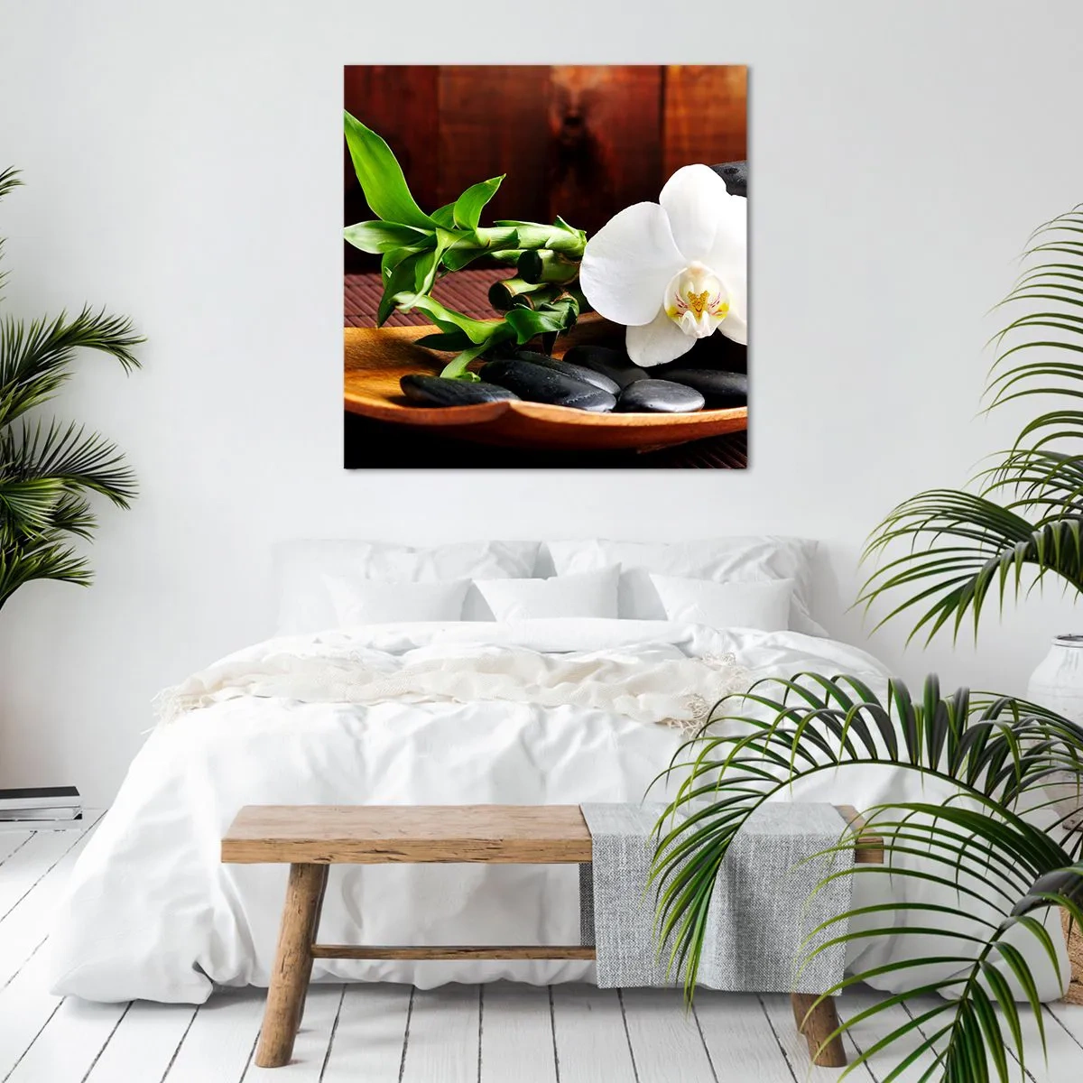 Impression sur toile - Image sur toile - Cédez au contact de la nature - 50x50 cm