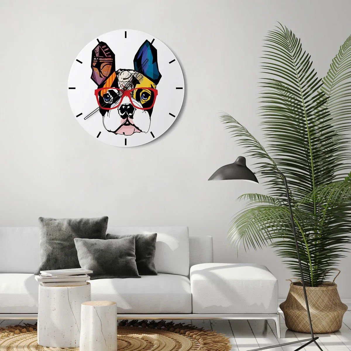 Horloge murale - Pendule murale - Intellectuel - 30x30 cm