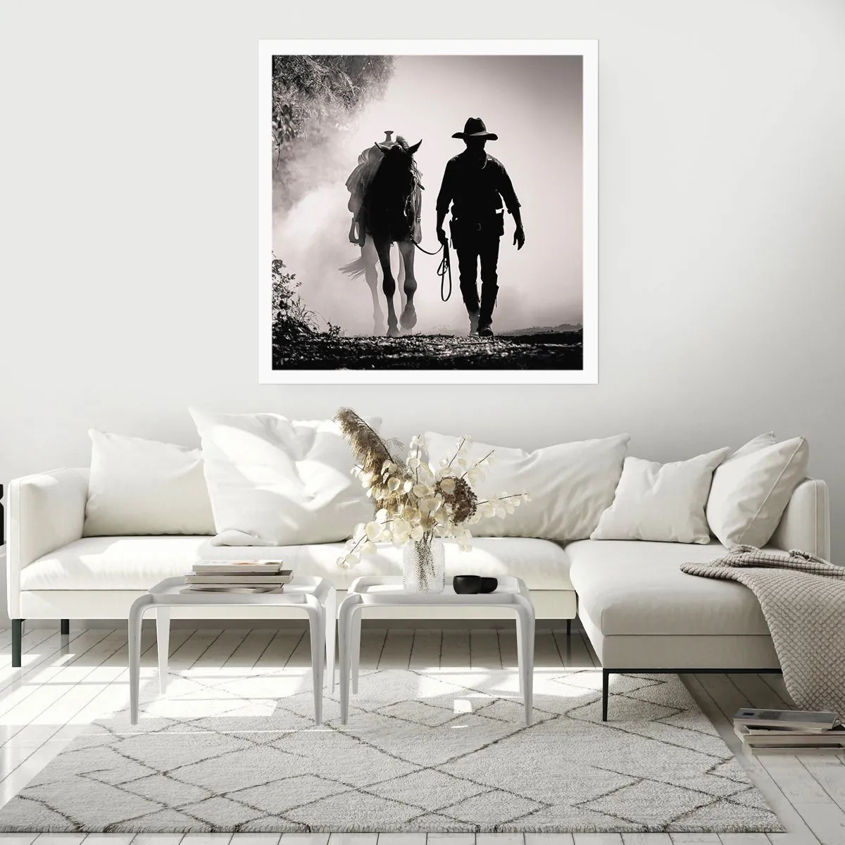 Affiche - Poster - Matinée texane - 40x40 cm