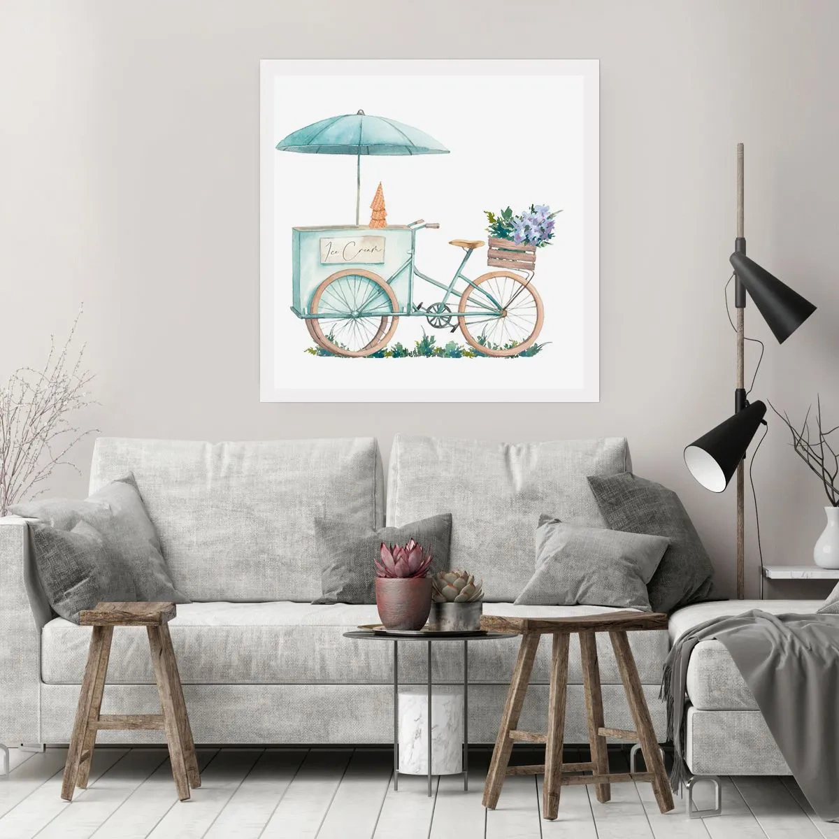 Affiche - Poster - Doux souvenir d'été - 50x50 cm