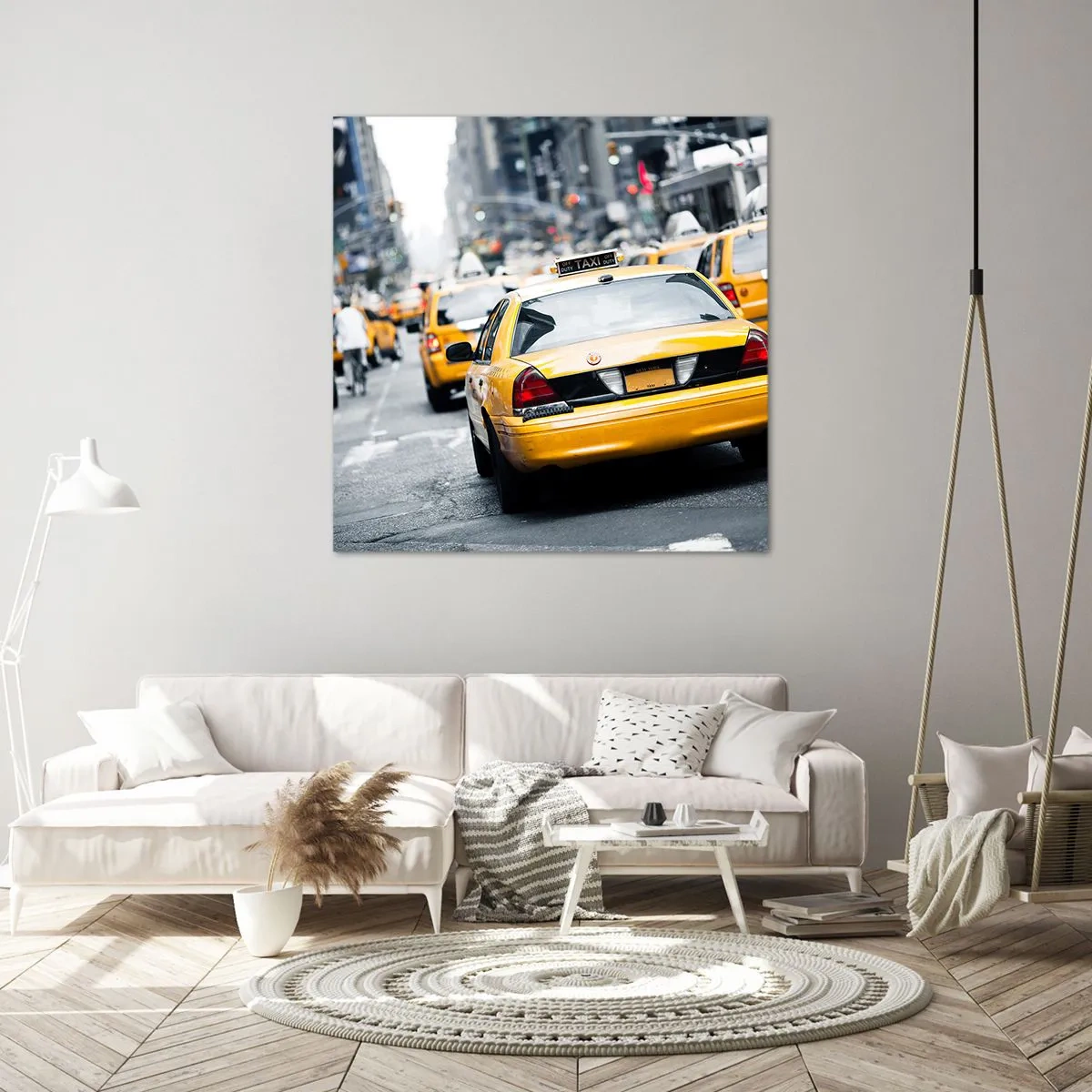 Impression sur toile - Image sur toile - Seulement dans cette ville - 30x30 cm