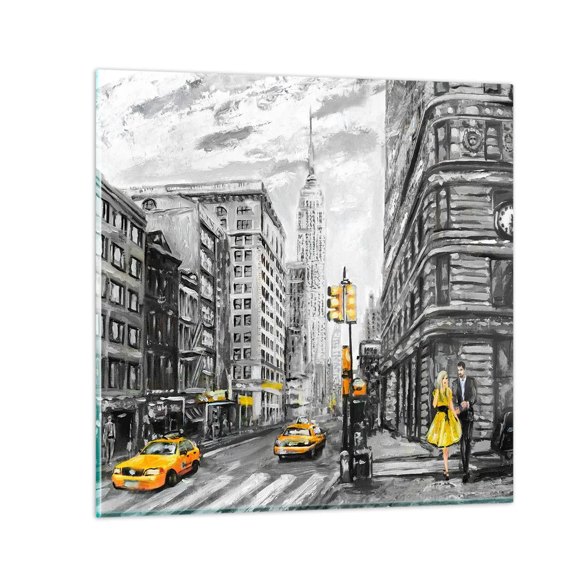 Impression sur verre - Image sur verre - Une histoire new-yorkaise - 30x30 cm