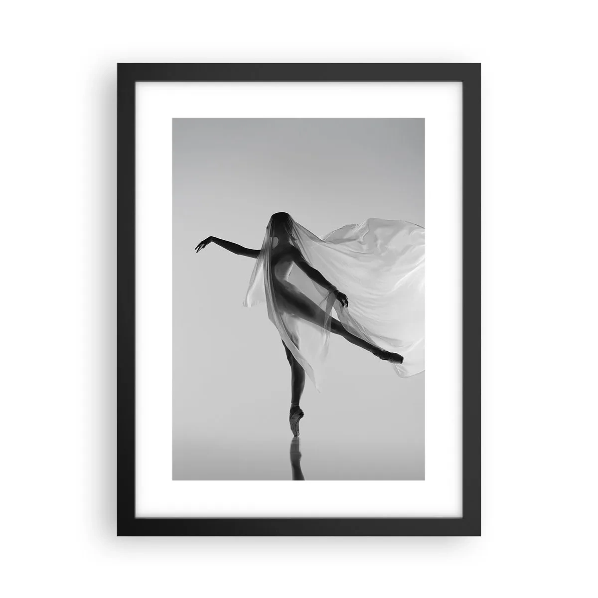 Affiche dans un cadre noir - Poster - Légèreté et grâce - 30x40 cm
