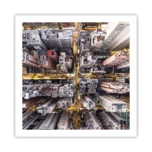 Affiche - Poster - Salutations de Hong-Kong - 60x60 cm